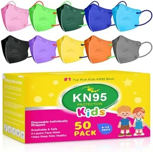 Kids KN95 Face Mask Disposable - 50 Pack KN95 Kid Masks Children Small Size Kids Breathable KN95 Mask Mascaras KN95 Para Niños