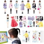 Huasean Magnetic Princess Dress Up Dolls Set,Girls Magnetic Dress Up Doll,Funny Magnetic Dress Up Travel Toys,Magnet People Clothes Puzzles Game For Girls Ages 3+