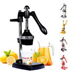 Kalsi Hand Press Aluminium Juicer with free lemon squeezer (black)