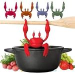 5 PCS Silicone Spoon Holder Crab Spoon Rest Steam Releaser Kitchen Gadgets Barbecue Tableware Holders Kitchen Accessories Home Decor