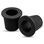 2Pcs Patio Table Umbrella Hole Ring Plug, Silicone Pool Umbrella Sleeve Stabilizer Cone Wedge, Umbrella Table Ring Hole Insert for 2-2.5 Inch Patio Table Hole or 1.5 Inch Pool Umbrella Adapter (Black)