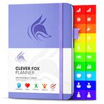 Clever Fox Planner – Undated Weekly & Monthly Planner for Productivity, Time Management & Goals – Organizer Journal – A5 (Lavender)