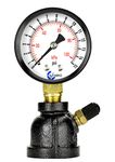 CARBO Instruments Gas Test Pressure Gauge 15 Pound, 15 PSI / 100 kPa, 3/4” FNPT Connection, Brass Valve, Forged Steel Bell Shape Body Assembly.