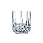 CRISTAL D'ARQUES PARIS Longchamp Double Old Fashioned Crystal Whiskey Glass - Set of 6 (320 ml)