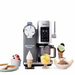 Ninja Swirl by CREAMi Soft Serve & Ice Cream Maker with 2x Tubs, 13 Functions, Makes Ice Cream, Soft Serve, Gelato, Sorbet, Milkshakes & More, Mix-In Option, Platinum Silver, NC701UK
