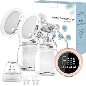 Unipampa Sacaleches Eléctricos Doble, Extractor de Leche Portátil, Extractor de Leche Eléctrico Doble, Sacaleches Eléctricos Portátil Sin BPA, para viajes y hogar, 3 Modos y 9 Niveles, pantalla LED