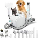 PetCove 8-in-1 Dog Grooming Kit - Professional Dog Clippers & Deshedding Brush - Low-Noise 60dB Pet Vacuum & Hair Dryer - Grooming Vacuum Kit for Cats & Dogs - Removes & Styles Pet Hair