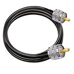 PL259 Cable RG58 CB Radio Cable PL259 Jumper 6.6ft (2M) SO239 UHF Male to Male Extension Cable Low Loss RF Black Coaxial Cable PL-259 Coax Cable for Two Way RadioWireless LAN Devices