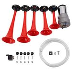 AOLIHAN Dixie Horns Car Horn Multi-frequency Sound 12V 150DB Five-tube Air Horns with Compressor Music Horns Play Dixieland for Any Vehicle (DIXLAND)