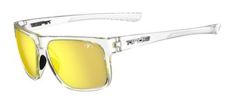 Tifosi Swick Sport Sunglasses - Ideal For Cycling, Golf, Hiking, Pickleball, Running, Tennis and Great Lifestyle Look, Crystal Clear/Smoke Yellow, Med-XL