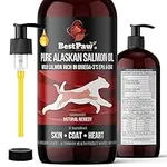 Wild Alaskan Salmon Oil for Dogs and Cats - Omega 3-6-9 Supplement, Dog Food Topper, Itchy Skin Relief, Coat Support, and Immune System Booster - Pure & Natural Fish Oil for Healthy Pets - 32oz