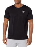 New Balance Men's Impact Run Short Sleeve, Black, X-Small