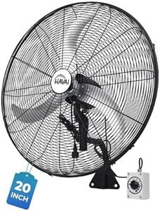 HAVAI 20" BLDC Wall Mount Fan | 3 Aluminium Blades (2MM Thick) | 20–120W | 700–1400 RPM | 1900–11000 m³/h Air Volume | 400 Sqft Coverage | Finger-Proof Grills| Manual Swing |2Year Motor Warranty