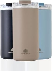 Groenenberg Taza termo cafe 473ml | Taza termo cafe para llevar - 100% a prueba de fugas | Caliente al menos 4 horas | De acero inoxidable reciclado
