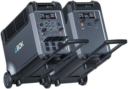 ABOK 3600 Portable Power Station, 3840Wh LiFePO4 Battery, 3600W Electric Solar Generator for Home Use, Power Outages, Emergency, Outdoor Camping, RVs (3840Wh + Extra Battery)
