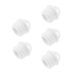 ECSiNG 5Pcs Mop Bucket Drain Plugs Mop Bucket Stopper 22mm Hole Stopper Laundry Drain Plug Tubing End Cap Holes Cover Plugs with Pull Ring, White