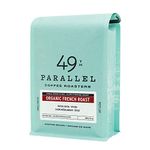 49th Parallel Coffee Roasters - Certified Organic French Roast Filter Coffee Beans - Fresh Roasted Whole Bean Coffee - Gourmet Coffee Bag - Dark Roast Coffee Beans, 12oz