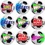 144 Football Praise Words 30 mm Reward Stickers for School Teachers, Parents