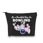 Bowling Makeup Bag Bowling Coach Gift Bowler Gift Bowling Lover Gift Bowling Team Gift Bowling Cosmetic Bag It's a Beautiful Day for Bowling (Beautiful Day for Bowling ca)