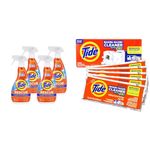 Tide Laundry Stain Remover with Oxi, Rescue Clothes, Upholstery, Carpet and More from Tough Stains 650ml) & Washing Machine Cleaner by Tide for Front and Top Loader Washer Machines, 5ct Box