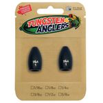 Tungsten 4 Anglers – 97% Pure Tungsten Flipping Weight for Bass Fishing | Sinkers for Punching Through Heavy Cover | 3/8oz. to 1-1/2oz. in Black/Pumpkin (1oz. 2 Pc. Black)