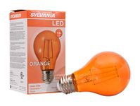 Sylvania LED Orange Glass Filament A19 Light Bulb, Efficient 4.5W, 40W Equivalent, Dimmable, E26 Medium Base - 1 Pack (40301)