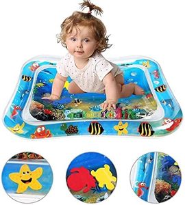 Tec Tavakkal Baby Kids Water Play Mat Toys Inflatable Tummy Time Leakproof Water Play Mat, Fun Activity Play Center Indoor and Outdoor Water Play Mat for Baby Random Design,Pack of 1 set,Blue