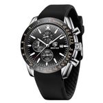 BENYAR Mens Watches/Montre Homme Chronograph Analog Quartz Waterproof Wrist Watch for Men Business Casual Sport Date Dress Watch with Silicone Strap Elegant Gift for Men