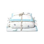 Masilo Organic Cotton Mini Crib Set Combo Includes Cot Bedding Essential For Infants, Pillow Sham, Soft & Comfortable Newborn Baby Gift - Airplane, 300 TC, 1 Count,White