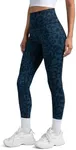 Colorfulkoala Women's High Waisted Tummy Control Workout Leggings Full Length Ultra Soft Yoga Pants 28" (M, Blue Leopard)