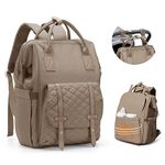 Baby Diaper Bag Backpack, Waterproof Large Mommy Maternity Travel Laptop bag Tote convertible Backpak for Women New Mom care package Essentials with Stroller Straps.Coffee