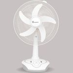 MrRight by Fippy MR-5916 BLDC Motor Rechargeable Fan Battery Table Fan 16 inches, white