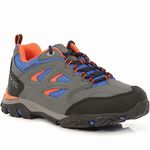 Regatta Unisex Kids' Holcombe Jnr Low Rise Hiking Boots, Grey (Briar/Blaze Orange 44z), 9 UK Child 28 EU