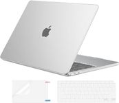 EooCoo Case Compatible with MacBook Pro 13 inch M2 M1 A2338 A2251 A2289 A2159 A1989 A1706 2024-2016 Release, Plastic Hard Shell with Keyboard Cover, Screen Protector - Ice Frost Clear