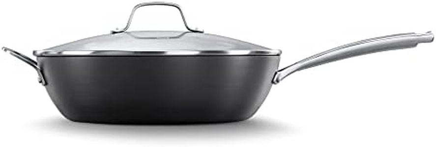 Calphalon Classic Nonstick Jumbo Fryer Omelet Pan with Cover, 12", Grey