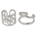 NOVICA Artisan Handcrafted Ear Cuffs Earrings | Sterling Silver Cuff Earrings | Cartilage Cuff Earrings | Adjustable Ear Cuffs Non-Piercing | Huggie Ear Cuff Earrings For Women | Thailand Bohemian