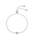 Ted Baker Sarsa Crystal Drawstring Bracelet (Silver Tone/Vintage Rose Crystal)