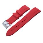 WAMD Quick Release Silicone Rubber Watch Straps/Bands (Red, 20mm)