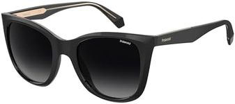 Polaroid Sunglasses Women's Polaroid Female Sunglasses Style PLD 4096/S/X Cat Eye, Black/Polarized Gray, 52mm,20mm