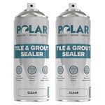 Polar Tile & Grout Sealer Clear Spray - 2 x 400ml - Instantly Waterproofs and Protects Floor Tile on Bathroom, Shower & Kitchen Tiles, Stone Masonry - For Interior & Exterior Surfaces