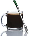 JoGo - The Original Coffee and Tea Brewing Straw - Portable Coffee Maker - Stainless Steel Single Serve Strainer - Filter Function for Hot & Cold Brew - Yerba Mate Straw for Loose Leaf Teas & Coffee