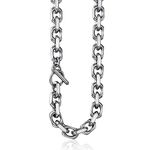 Trendsmax Stainless Steel Necklace Cable Rolo Link Chain Necklace for Mens Womens Stainless Steel 18 inch