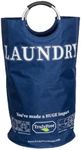 Truly Free Waterproof Laundry Tote - Fabric Hamper with Handles for Bedroom, Dorm, Teen Room - Standing Clothes Basket for Dirty Laundry