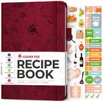 Clever Fox Recipe Book - Make Your Own Family Cookbook & Blank Recipe Notebook Organizer, Empty Cooking Journal to Write in Recipes, A5 Hardcover, Stores 60 Recipes - Burgundy