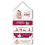 Regalocasila Wooden Mom Pregnancy Wall Hanging With Beautiful Couple Printed