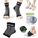 Plantar Fasciitis Foot Pain Relief Kit-9pcs-2 Pairs Compression Socks, Silicone Heel Cups, Cushioned Arch Supports & Spiky Massage Ball-Fast Heel & Arch Pain Relief, Strong Ankle & Arch Support