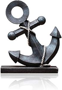 Lependor Home Decor Statue Creative Anchor Rudder Art Decoration Small Crafts Living Room TV Cabinet Office Decoration Home Decorations - Dark Blue Anchor