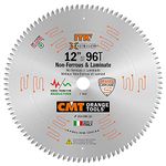 CMT 254.096.12 ITK Industrial Non-Ferrous Metal and Melamine Blade and 12-Inch Diameter by 96 Teeth with 1-Inch Bore, PTFE-Coated