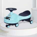 R for Rabbit Iya Iya Zippy Kids Swing Car, Scratch Free PVC Wheels with ABEC7 Bearing, Ride on Magic Toy Car for Kids Suitable for 3+ Years Boys & Girls, Upto 75 Kgs - 6 Month Warranty (Lake Blue)