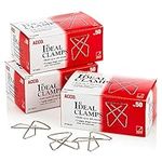 ACCO Brands ACCO Ideal Paper Clamp/Butterfly Clamp, Smooth, 2 Size(Small), 50/Box, 3-Pack (150 Clamps Total) (A7072643)